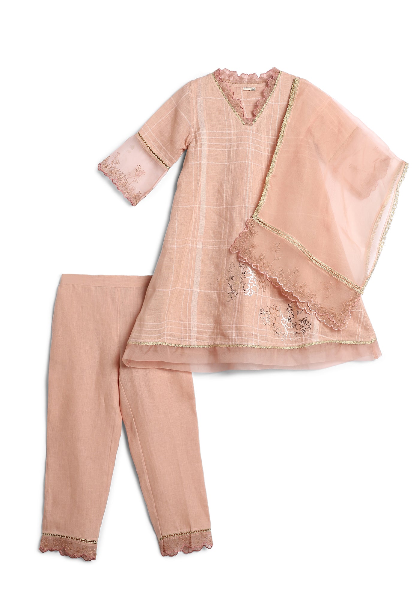 Golden Willow  Kurta Set with Pant and dupatta